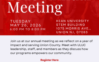 Flyer for the Urban League of Union County 2026 Annual Meeting at Kean University